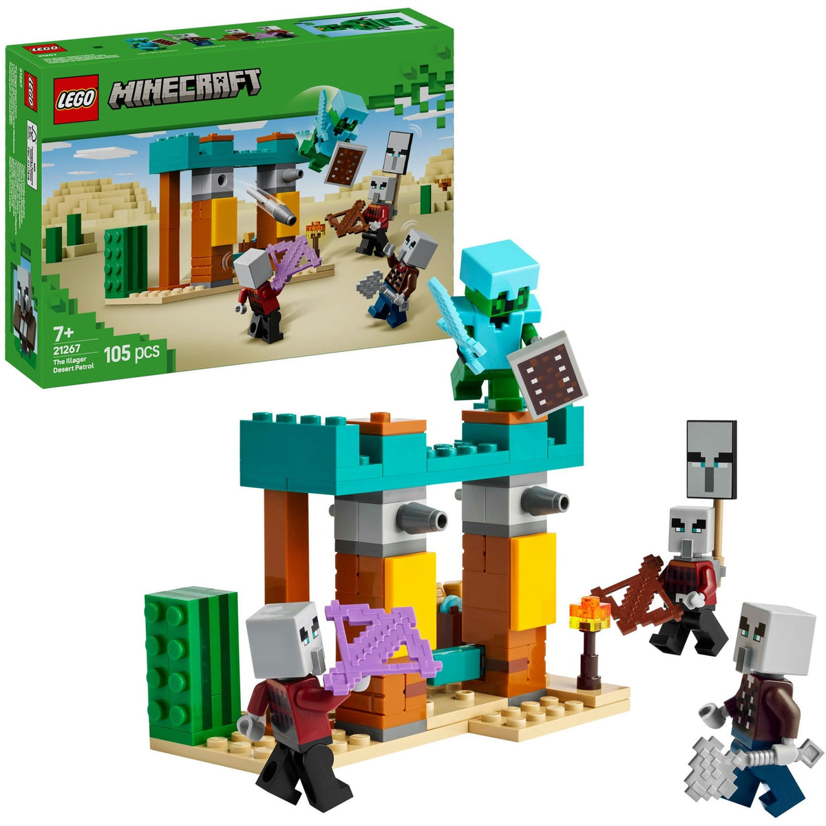 21267 Minecraft Die Illager-Wüstenpatrouille, Konstruktionsspielzeug