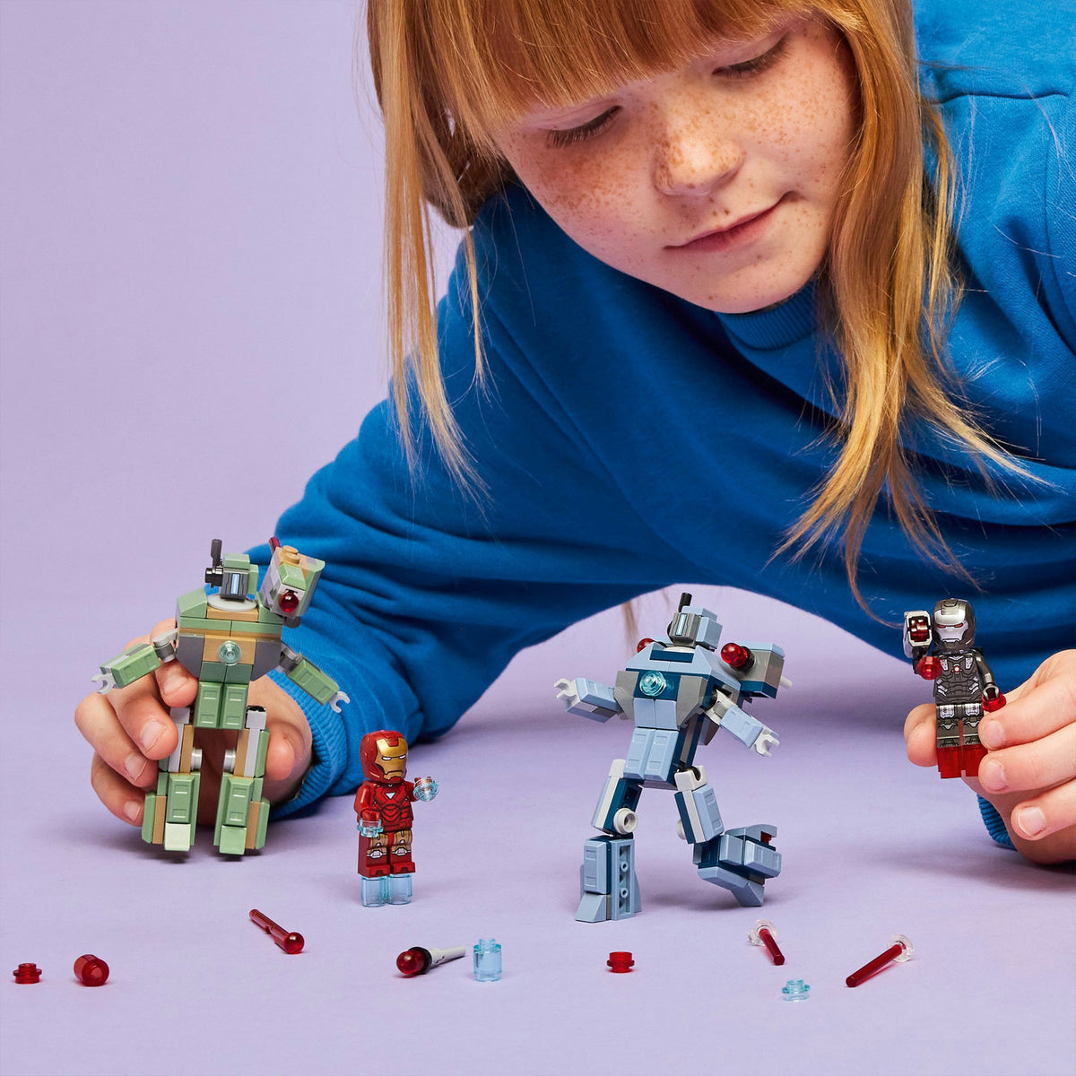 76320 Marvel Super Heroes Iron Man & War Machine vs. Hammer-Drohnen, Konstruktionsspielzeug