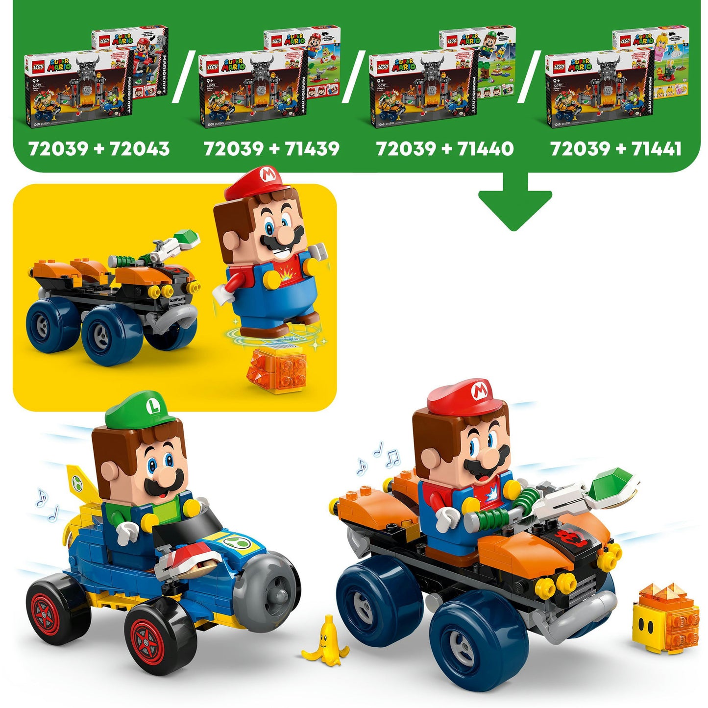 72039 Super Mario  - Mario Kart: Bowsers Festung, Konstruktionsspielzeug